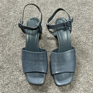 Everlane Snakeskin Block Heels